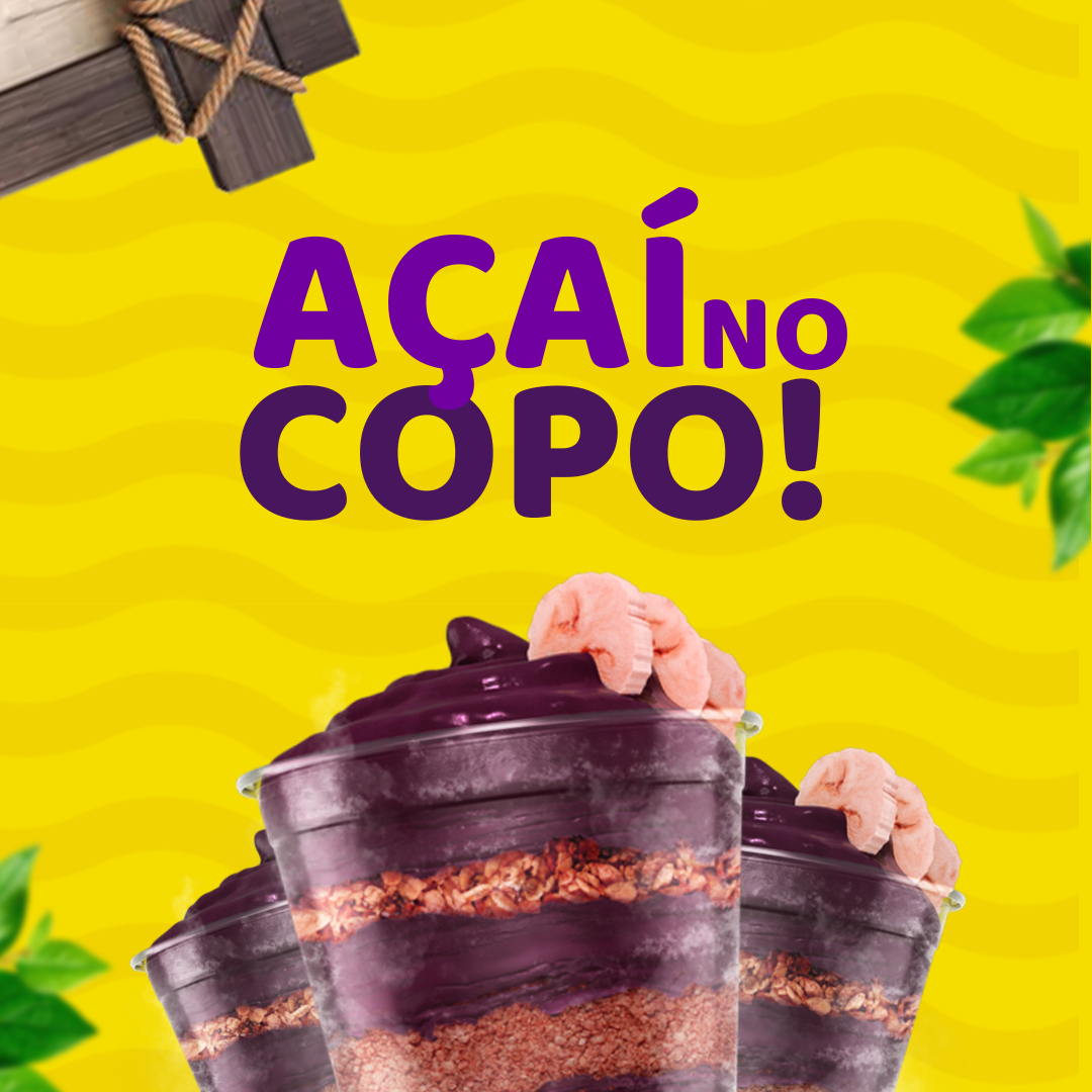 Arte açaí no copo