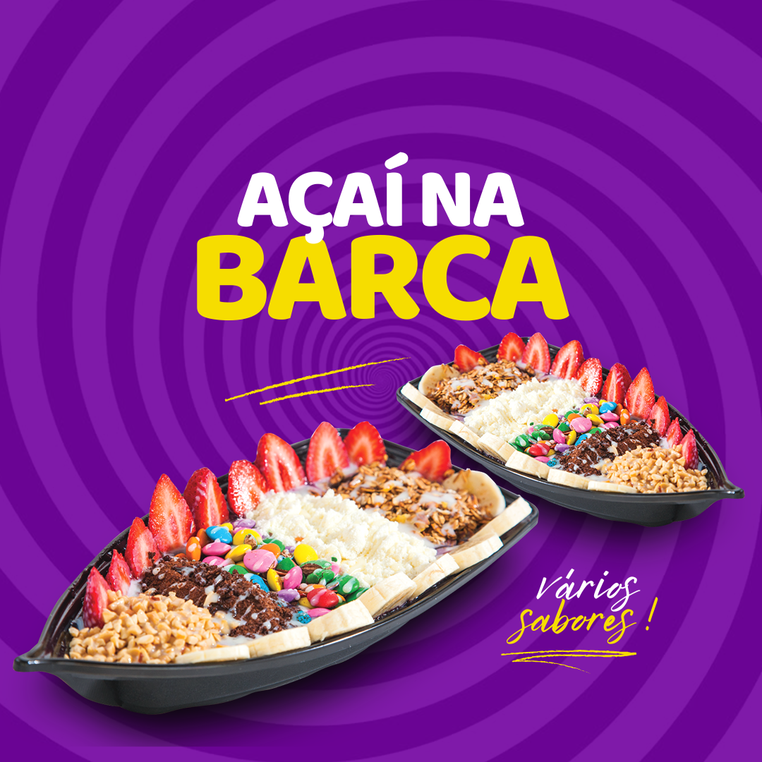 Arte açaí na barca