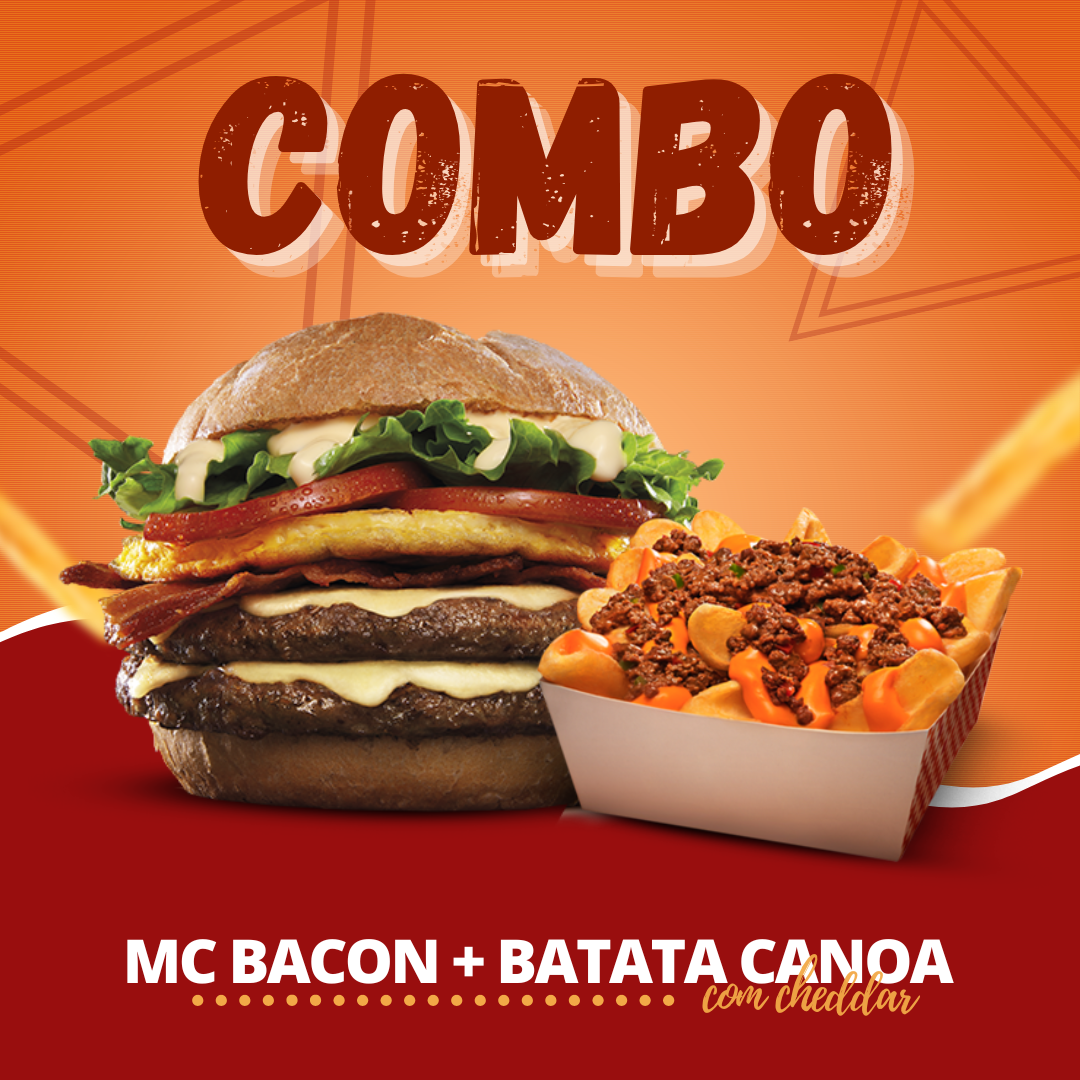Arte combo McBacon + batata canoa