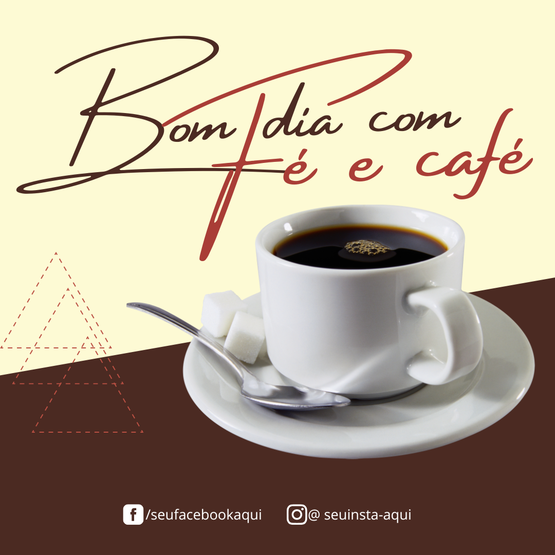 Arte bom dia com fé e café