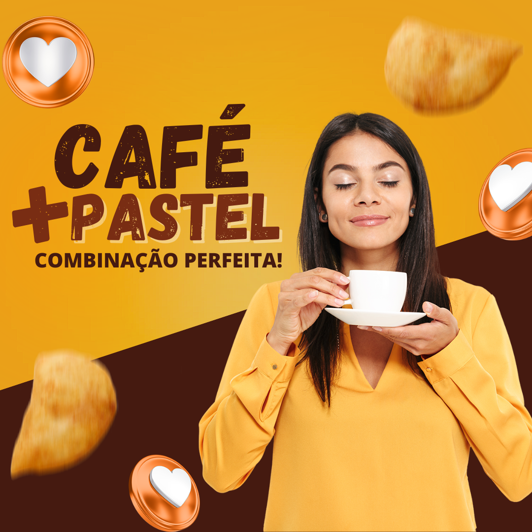 Arte café + pastel combinação perfeita