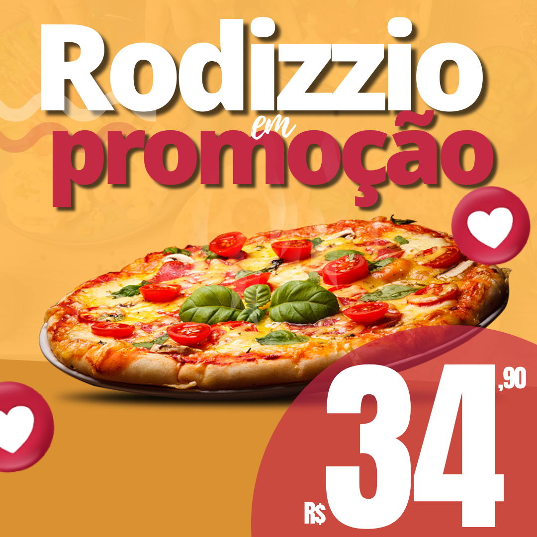 Arte rodízio em promoção